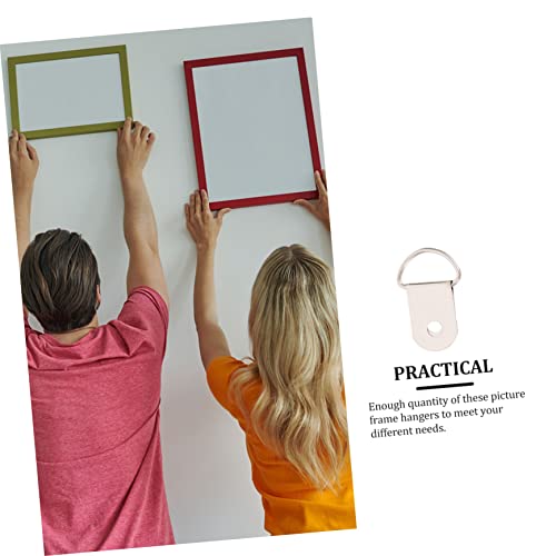 Image of 200pcs Ring Hangers for Picture Frames Durable Photo Frame Rings Easy Wall Hanging Hardware for Art Displays for Projects and Wall Art