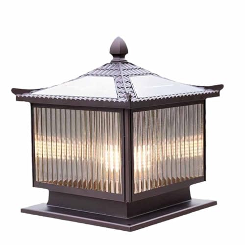Pilier LED extérieur autonome étanche IP65 en verre de 15,7 pouces pour cour