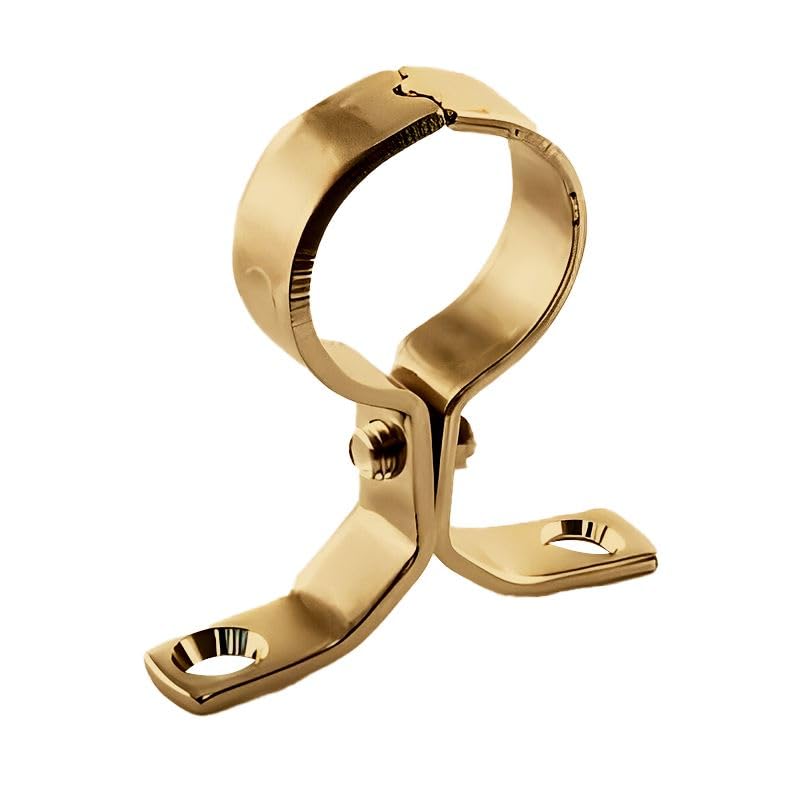 Bag of 2-22mm Brass Pipe Clip Bracket (Known as Pipe Brackets/Pipe Supports/Pipe Clip / 22mm Pipe Clips Also Available in 15mm, 22mm, 28mm, 35mm, 42mm and 54mm)