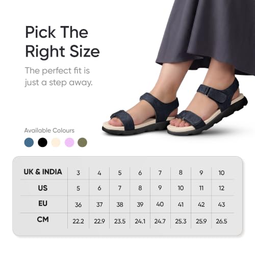 Image of Frido Cloud Comfort Back Strap Sandals for women, Stylish Sandals with Ergonomic Arch Support, Soft Cushioned Footbed & Breathable Canvas Upper for Work, Travel & Outings