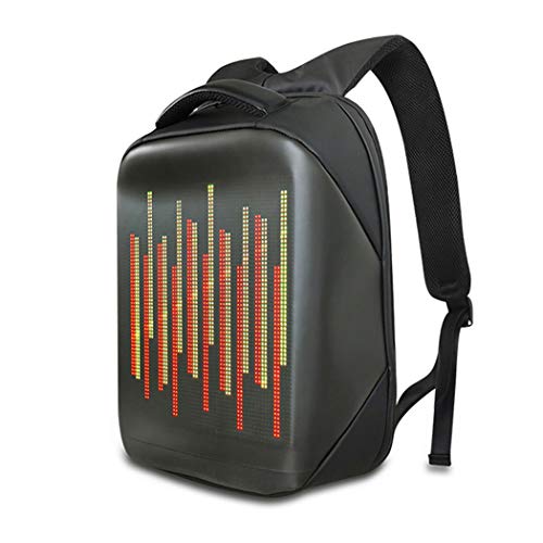Smart LED Sac À Dos, Grande Capacité pour Ordinateur Portable Étanche Daypack, Affichage LED Programmable Intelligente, Sac D'école Innovante pour Les Enfants Adolescents Hommes Femmes Cover