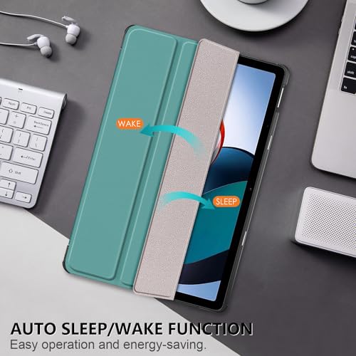 DINGGUAGUA Case for Xiaomi Redmi Pad SE 11 inch Tablet 2023 Cover,Slim Stand Hard Back Shell Cover with Auto Wake/Sleep,Dark green - Image 4