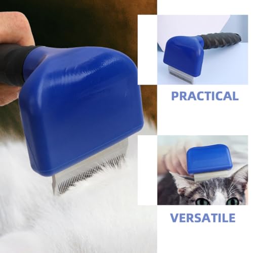 Peine para mascotas antienredos Alipis de metal elimina pelo suelto de gatos 6