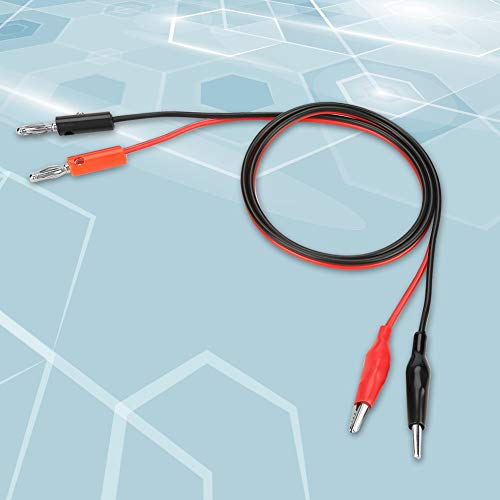 Output Cable Line Multimeter Banana Plug to Crocodile Alligator Clip Test Probe Lead Wire 30V 5A 80cm Banana to Large Alligator Test Lead Set for Adjustable DC Regulated Power Supply - Image 5