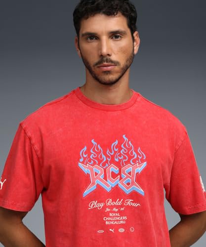 Image of Puma RCB 2026 Men's Printed Vintage Tee | IPL 2026