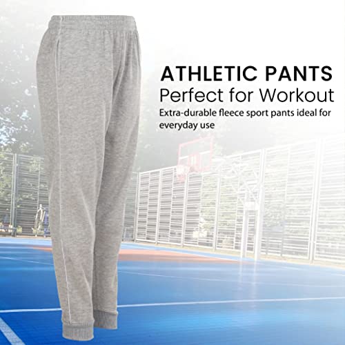 Power Forward Boys Youth Warm Fleece Elastic Waist Joggers Sweatpants 3 Pack2