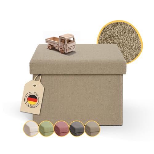 Laleni Coffre de Rangement Solide - Pouf Coffre Rangementt 41x31x31 cm - Banc Coffre Rangementt - Tabouret Rangementt - Storage Ottoman Teddy - Coffre...