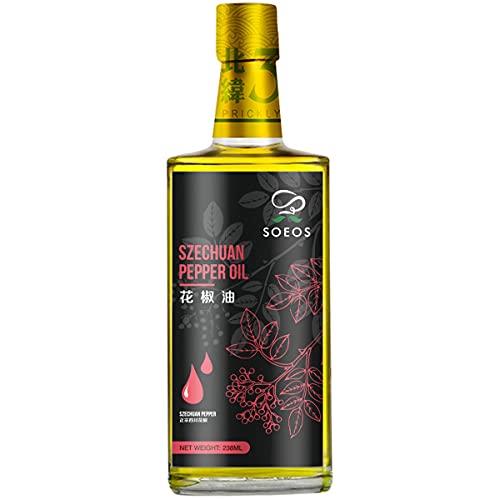 Soeos Szechuan Peppercorn Oil (330ml or 238ml Randomly Sent), Prickly Ash Oil, Fragrant Spice for Sichuan Dishes, Sichuan Pepper Oil, Sichuan Oil, Peppercorn Flavored Oil, Szechuan Pepper Corn Oil.