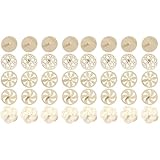 40 Pcs Unfinished Wood Spinning Tops for Kids - DIY Creative Graffiti Gyroscopes with 5 Unique Designs for Arts and Crafts