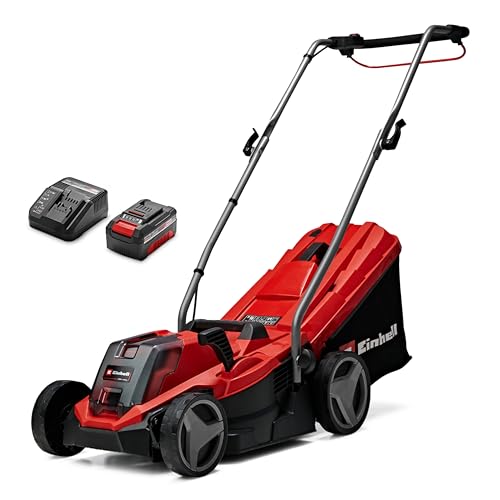 Einhell Tondeuse à Gazon sans Fil GE-CM 18/33 Li Kit Power X-Change (18V, Largeur de Coupe 33cm,...