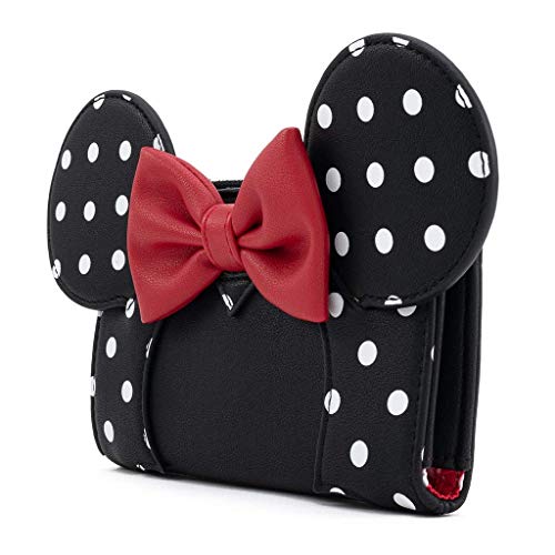 Loungefly x Disney Minnie Mouse Polka Dot Cosplay Flap Wallet (One Size, Black/White/Red)4