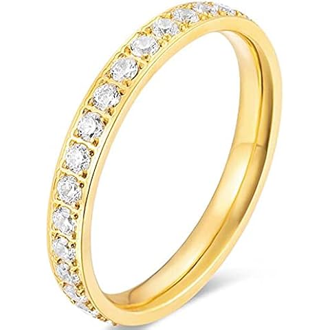 3mm Stainless Steel Eternity Wedding Band Cover