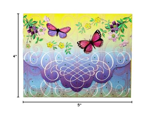 Image of Poster Foundry Charlottes butterfly Boxed Note Cards by Carol Wilson. 10 embossed 4x5 Die-Cut Notecards and Matching Envelopes in Decorative Gift Box with Magnetic Flap. NCP2510