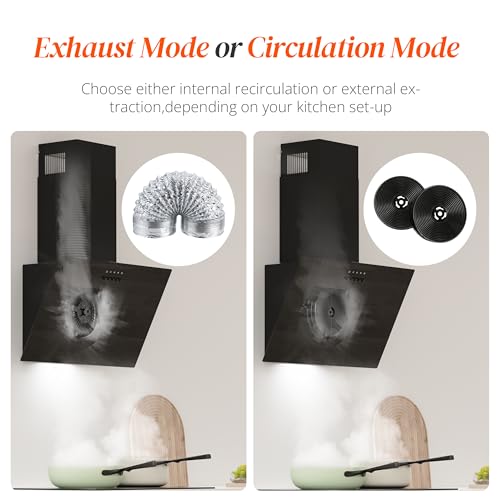 Extractor de cocina de 60cm recirculante con luces LED potentes 6