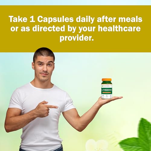 Image of Pure Nutrition L-Theanine 200mg - 120 Veg Capsules | L Theanine Supplement | Supports Stress Relief, Anxiety Reduction & Cognitive Health | Promotes Relaxation & Brain Function