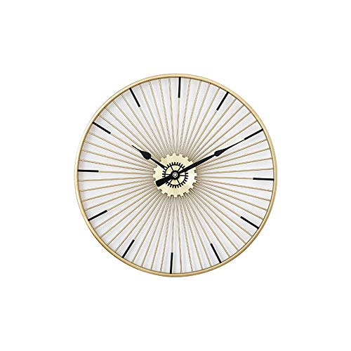 Horloge de salon en fer doré XJBTBA au design artistique chic