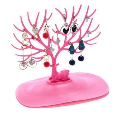 CXUKUN Jewelry Holder Stand Display Organizer for Earrings Necklaces Bracelets Decorative Deer Jewelry Organizer Stand,Removable Antler Jewelry Rack for Women