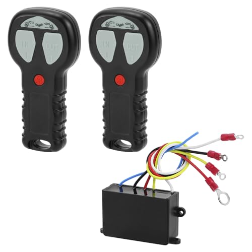 QWORK Wireless Winch Remote Control Kit IP68 Waterproof DC12-100V Control Winches up to 20 000 lbs Compatible with Truck Jeep ATV SUV