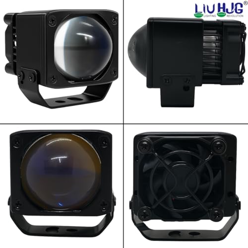 Image of LIU HJG Ultra Bright Led Mini Laser Cannon Fog Light Waterproof & Dustproof Power 90W 12V DC Power Yellow White & Red Devil Eye Light Reflection Universal fit for All Bikes & Car Models (Pack of 2)