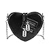 LUI SUI Women Red Heart Purse Cute Love Heart Shape Shoulder Handbag Girls Evening Clutch Bag Chain Purse