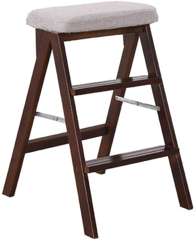 Tabouret échelle pliant en bois 3 marches multifonctionnel cuisine