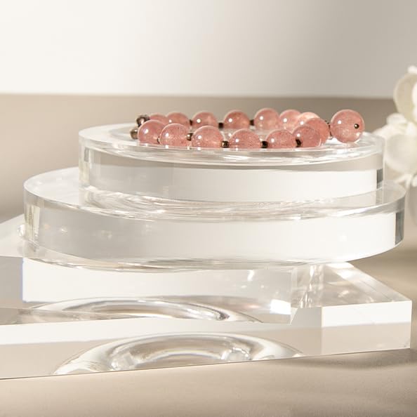 Espositore Per Gioielli In Acrilico Trasparente: Supporto Per Bracciali, Collane, Orologi E Elastici Per Capelli, Altezza 22 Cm - 4