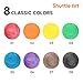Shuttle Art 60 Pack Watercolor Paint Set, 8 Colors with Paint Brushes & Color Wheels, Washable for Kids & Adults, Suitable for Classroom, Parties, Kindergarten & Art