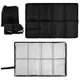 OVBOVA 2er Set Sitzkissen Outdoor, wasserdichte & Thermo Sitzunterlage Faltbar für Camping, Wandern, Stadion - Oxford Stoff, Inkl. 2 Tragetaschen, Schwarz