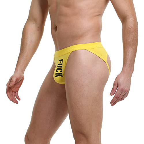 Brave Person Jock Strap Male Underwear Sexy Jockstraps For Men Athletic Supporter Briefs Yellow #TOP2