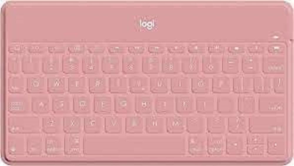 Logitech Keys,To,Go Teclado Inalámbrico Bluetooth para iPhone, iPad, Apple TV, Disposición QWERTY Pan Nordic , Rosa