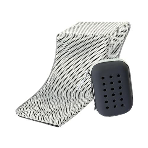 kowaku Toalla Deportiva Absorbente de Sudor Secado Rápido con Estuche Material Poliéster Función Adecuada para Ejercicio Gimnasio Viajes, Gris