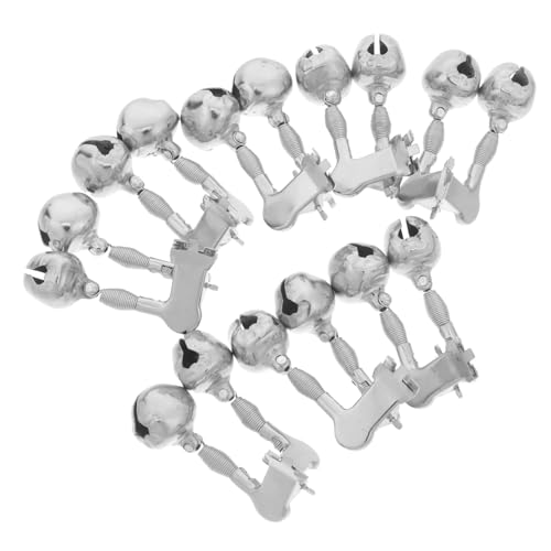 SUPVOX 10pcs Fishing Rod Bells Fishing Gear and Equipment Fish Bite Alarm Stainless Steel for Sea Rods Outdoor Use