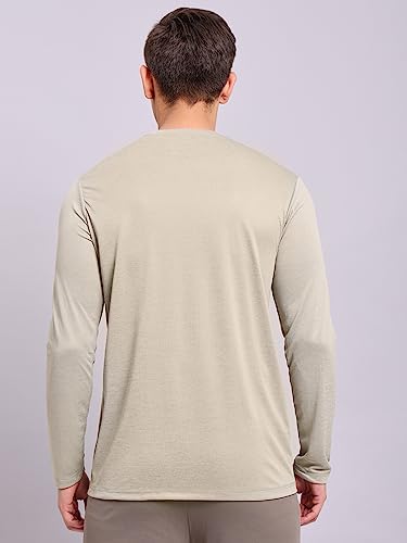Image of TECHNOSPORT Men's Slim Fit Full Sleeve Round Neck T-Shirt, Double Cool Quick Dry Moisture Wicking Stretchable Sports Gym and Casual Wear