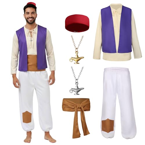 Men's Arabian Prince Costume, Halloween and Birthday Party Costum...