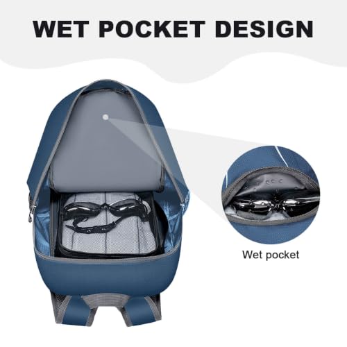 Image of MIYCOO Backpack - Ultra Lightweight Packable Backpack for Travel Camping, Hiking Back Pack Waterproof Foldable Daypack for Men Women Blue