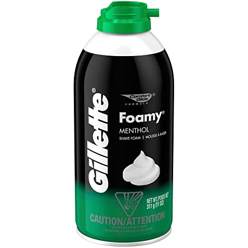 Gillette Foamy Shaving Cream Menthol 11 oz (Pack of 12)