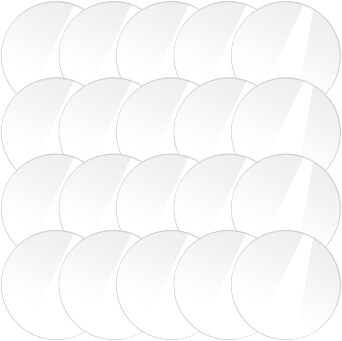 20pcs Acrylic Round Circle Blanks for DIY Craft Projects
