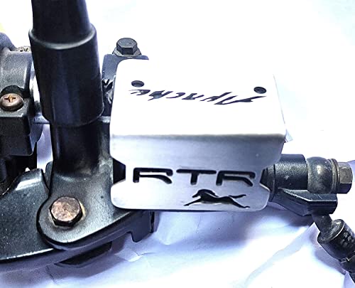 Image of AUTOPOWERZ Brushed Stainless Steel Disc Brake Oil Reservoir, Disk Cover For RTR Apache Cap