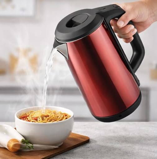 Image of NEEPRA Neepra Enterprise Electric Kettle 2 Liter | Stainless Steel Body | Fast Boiling | Auto Shut-Off & Boil Dry Protection | Ergonomic Handle | Ideal for Tea, Coffee & Instant Foods (Steel 2L)