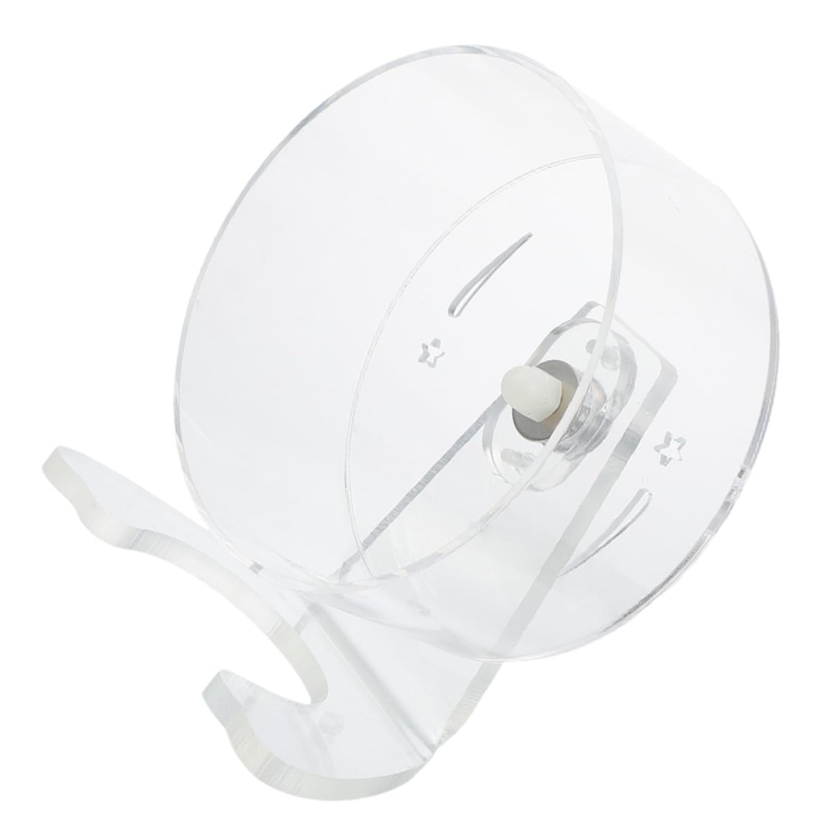 MAGICLULU Roue d'exercice Silencieuse Facile à Installer pour Hamster en Acrylique avec Intérieur Spacieux et Support pour Cage d'animaux Petits et Moyens