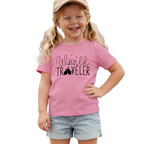 Image of GLIGLITTR Magic Shirt for Toddler Girls Magical Kingdom T-Shirt Cute Kids World Traveler Holiday Family Vacation Trip Tee Top