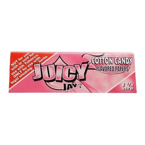 Juicy Jays Cotton Candy Flavored Rolling Papers 1 1/4 - 3 Pack Cover