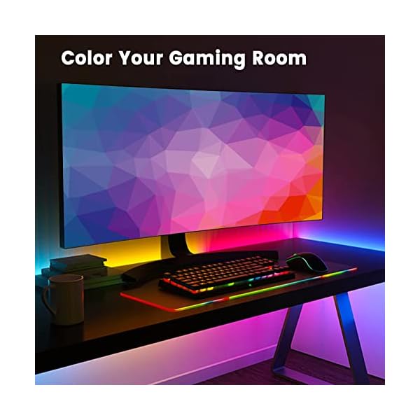 LED Strip 4M, USB RGB LED Srtip mit 24 Tasten IR Fernbedienung, RGBIC 5050 LED Streifen für TV, Haus, Schlafzimmer,KücheDeko, Schrankdeko, Zuhause, Party, Beleuchtung von Haus(2X2M) – Bild 3