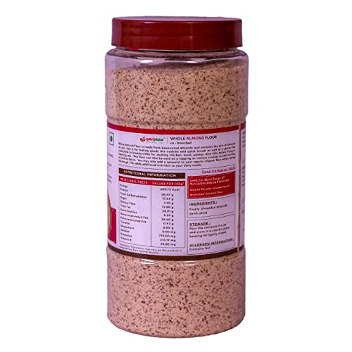 Image of Nutriplato-enriching lives Unblanched Almond Flour Jar, 500 g