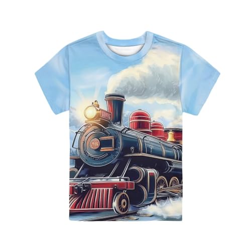 Image of WELLFLYHOM Kids Tshirts Girls Boys Short Sleeve Crewneck Tees Shirts Casual Sport Pullover Tops Size 3-16 Years