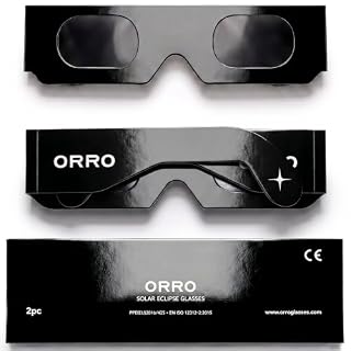 ORRO lunettes d’éclipse O40-R : monture de 40 mm, lot de 2