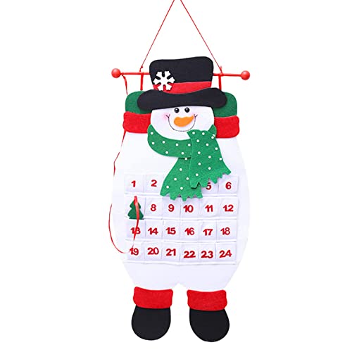 SBVSDB Calendrier de l'Avent de Noël en feutre, 24 poches, calendrier de l'Avent en feutre, compte à rebours, décorations de Noël, pour votre famille, vos amis ou vos collègues Cover