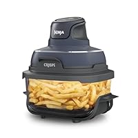 【Amazon.co.jp限定】 Ninja ニンジャ Crispi クリスピー テーブルクッカー FN101JGYNR 自動調理器 3つの調理モード (クリスプ/ベイク・ロースト/リクリスプ) 煮る 焼く 蒸す 炒める 煮込む 炊く 温風調理 FN101JGY ネイビー