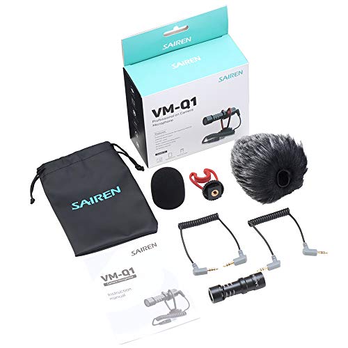 calau VM-Q1 Microfone de vídeo profissional Microfone direcional cardióide de baixo ruído e alta sen