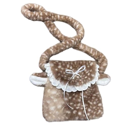 Fermeture magnétique et peluche douce pour ce sac à bandoulière